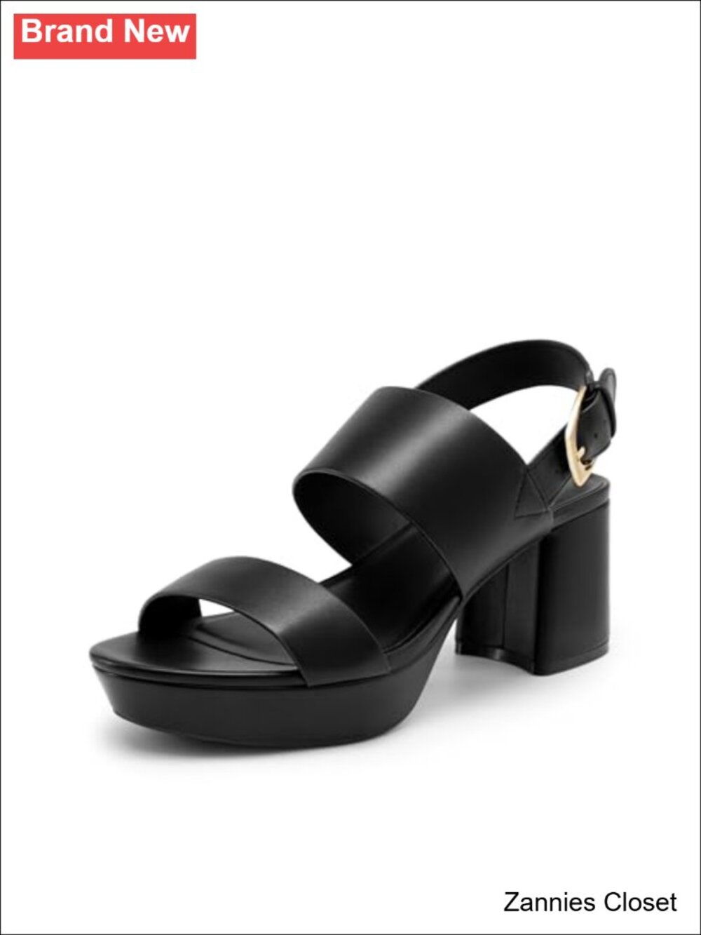 ✨ DREAM PAIRS Women's Chunky Wedge Heel Platform Sandals Adjustable Buckle Faux